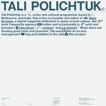 Tali Polichtuk – Writer