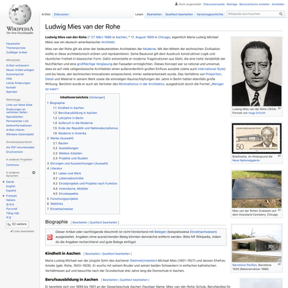 Ludwig Mies van der Rohe – Wikipedia