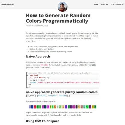 How to Generate Random Colors Programmatically
