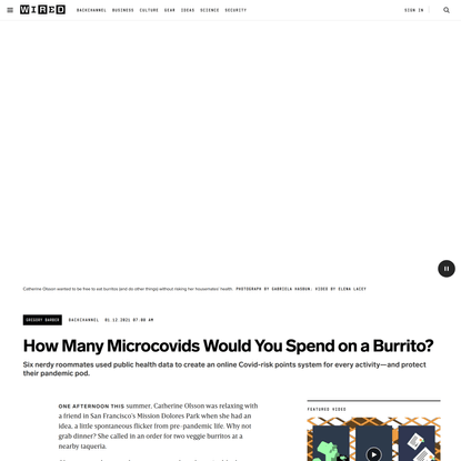 How Many Microcovids Would You Spend on a Burrito?