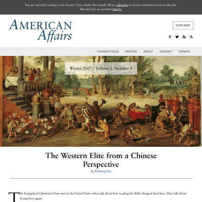 The Western Elite from a Chinese Perspective - American Affairs Journal