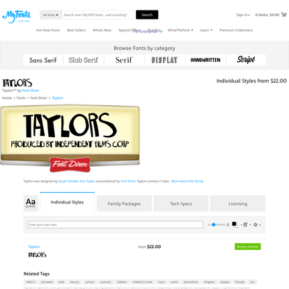 Taylors Font | Webfont &amp; Desktop | MyFonts