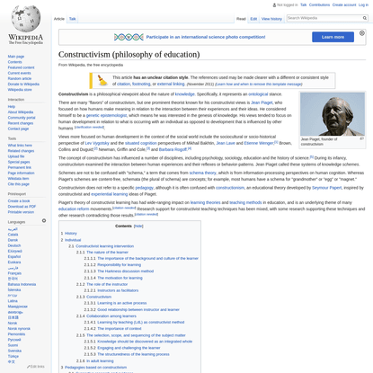 Constructivism (philosophy of education) - Wikipedia