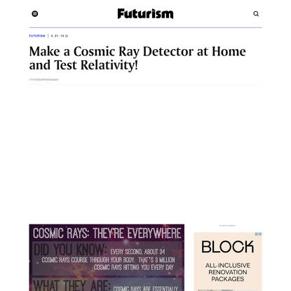 Make a Cosmic Ray Detector at Home and Test Relativity!