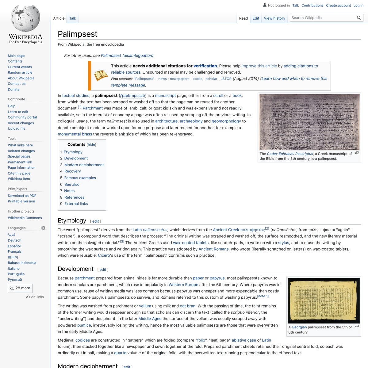 Palimpsest - Wikipedia — Are.na