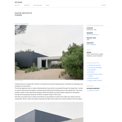 Eastop Architects, Rory Gardiner · CHENIER