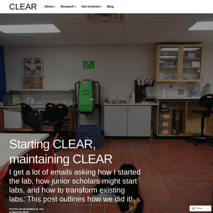 Starting CLEAR, maintaining CLEAR