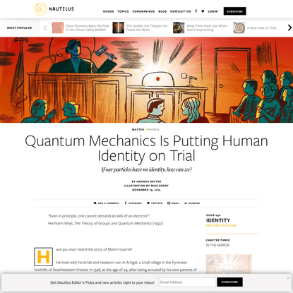 Quantum Mechanics Is Putting Human Identity on Trial - Issue 30: Identity - Nautilus