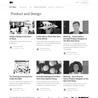 Product and Design – NYT Open
