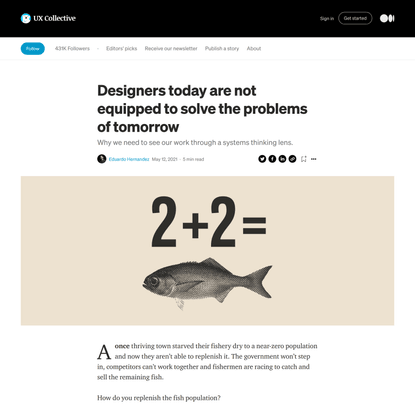 Designers today are not equipped to solve the problems of tomorrow
