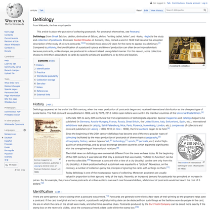 Deltiology - Wikipedia