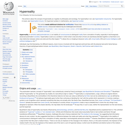 Hyperreality - Wikipedia