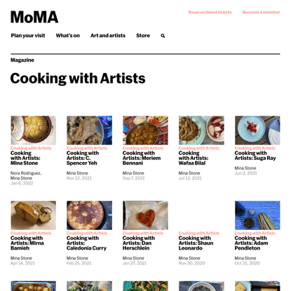 Cooking with Artists | Magazine | MoMA