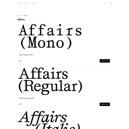 Affairs - Soft Machine Typefaces