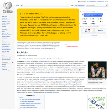 Ecobricks - Wikipedia