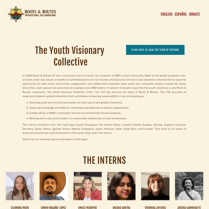 Youth Visionary Collective — Roots &amp; Routes IC