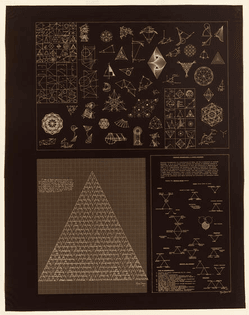 Agnes Denes Dialectic Triangulation: A Visual Philosophy, series #3 1970