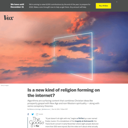 Is a new kind of religion forming on the internet?