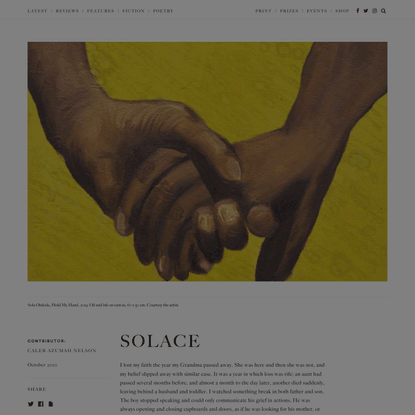 Solace - The White Review