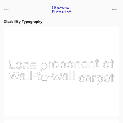 Disability Typography — Shannon Finnegan