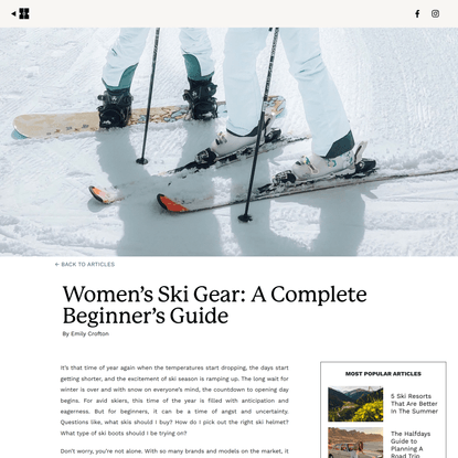 Women’s Ski Gear: A Complete Beginner’s Guide