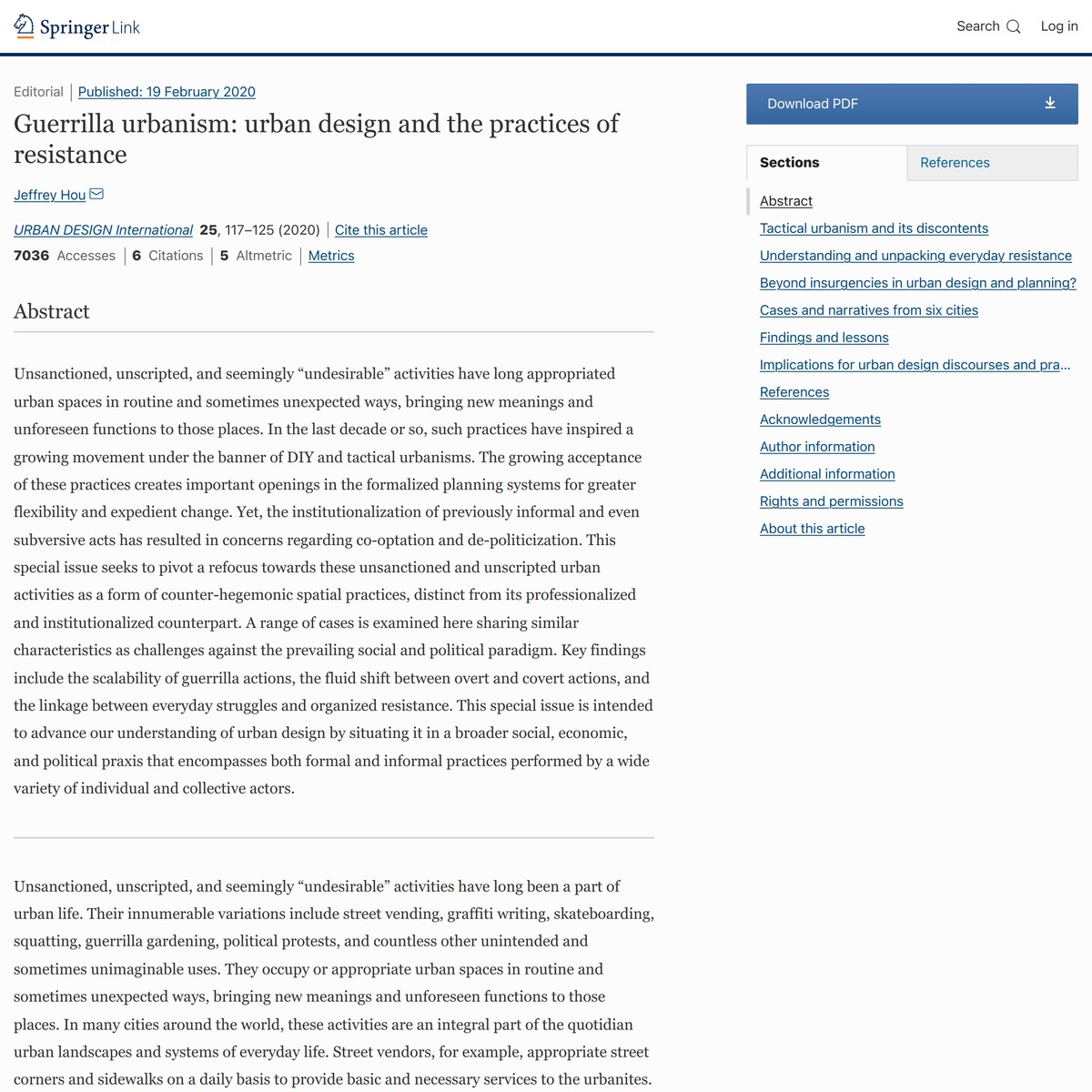 Guerrilla urbanism urban design and the practices of resistance