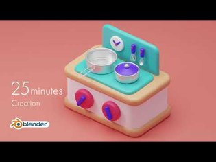 【blender3.0】キッチンのイラストを超簡単モデリング！