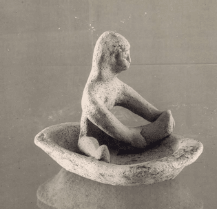 figurine of a bathing woman, 8th-6th century bce, pottery, akhzib