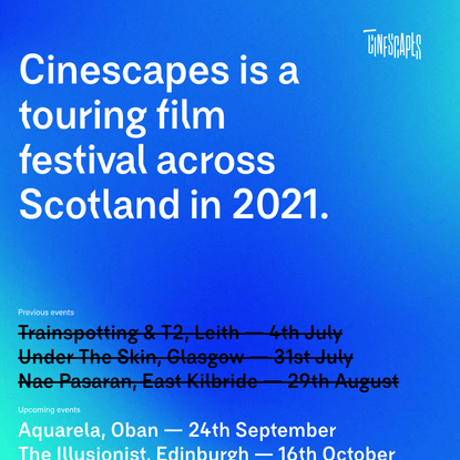 Landing page for Cinescapes