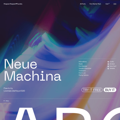Neue Machina - A powerful and versatile Font - Free to Try – Pangram Pangram Foundry
