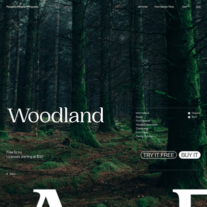 Woodland - A curvy and versatile font with 6 weights - Free to Try – Pangram Pangram Foundry