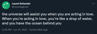 the universe will assist you when you are acting in love