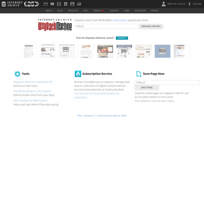 Internet Archive: Wayback Machine