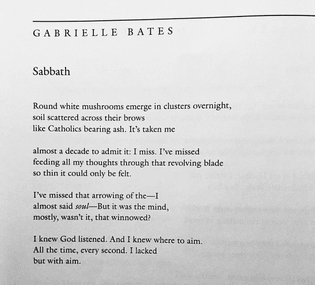 Gabrielle Bates, "Sabbath"