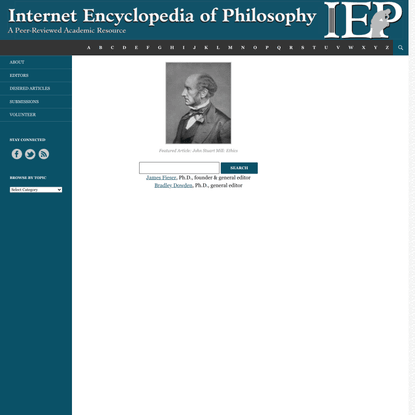 Internet Encyclopedia of Philosophy | An encyclopedia of philosophy articles written by professional philosophers.