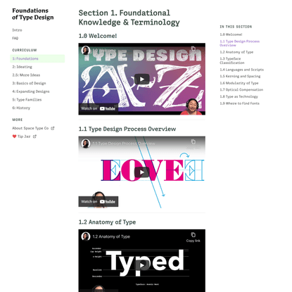 Section 1. Foundational Knowledge &amp; Terminology | Foundations of Type Design
