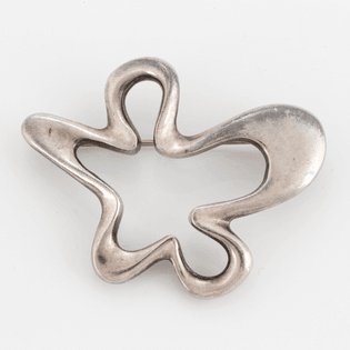 HENNING KOPPEL, ‘Splash’, brooch, sterling silver, for Georg Jensen, Denmark, after 1945