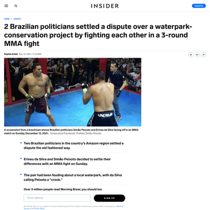 VIDEO: Brazilian Politicians Had MMA Match to Settle Waterpark Dispute