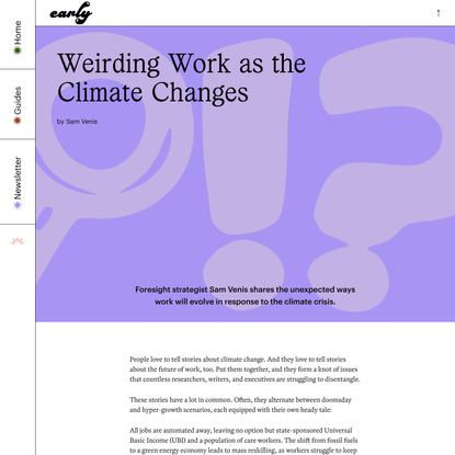  Weirding Work as the Climate Changes