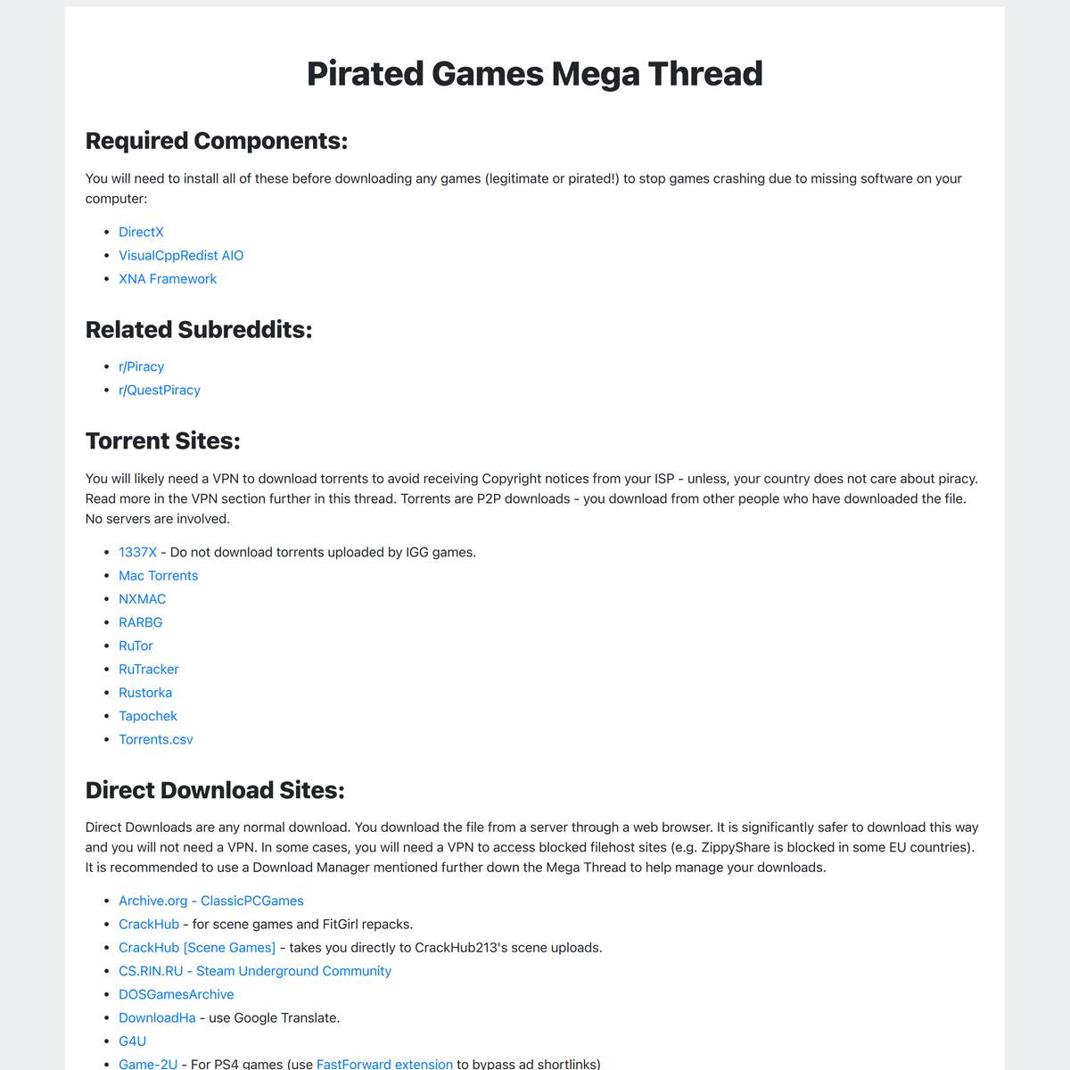 Pirated Games Mega Thread | Are.na