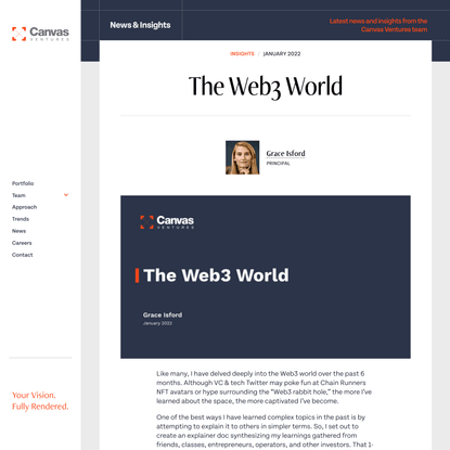 The Web3 World | Canvas Ventures