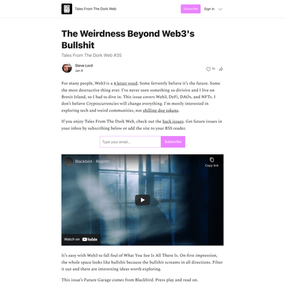 The Weirdness Beyond Web3’s Bullshit