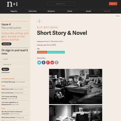 Short Story &amp; Novel