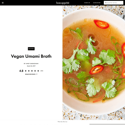 Vegan Umami Broth Recipe | Bon Appétit