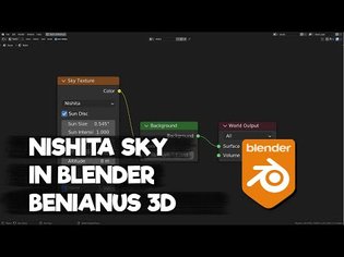 #shorts Video - Use nishita sky in blender - Benianus 3D