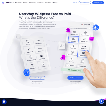 Learn What Makes the Free vs Paid UserWay Widgets Different