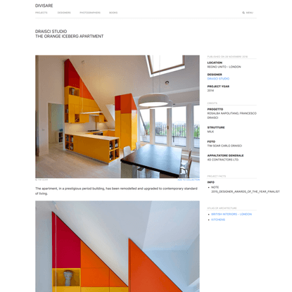 Draisci Studio · The Orange Iceberg apartment