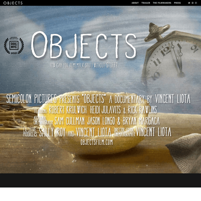 Objects - A Film By Vin Liota