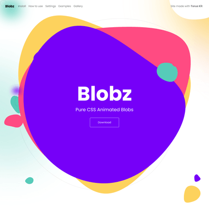 Pure CSS animated blobs by Torus Kit - Blobz