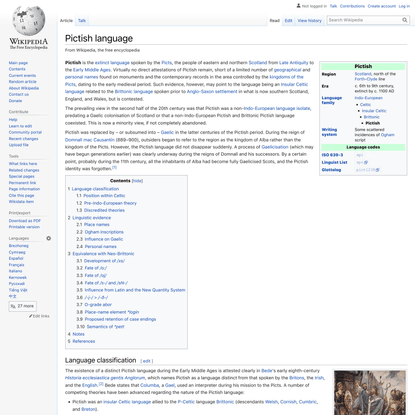 Pictish language - Wikipedia